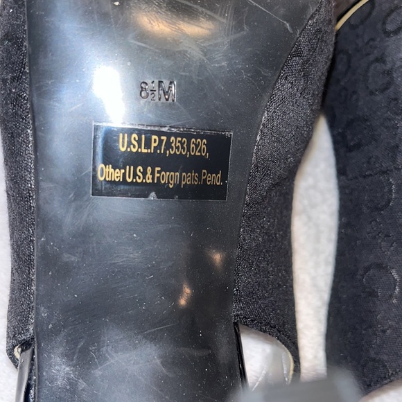 GUESS Black Slingback Peep Toe Heels - Picture 7 of 8